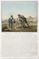 Sebastien le Prestre de Vauban (1633-1707) bij het Beleg van Valenciennes, gegraveerd door Jean Baptiste Morret