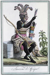 Amazone van Afrika - in "Encyclopedia of Travels" door Grasset St Sauveur, ed. 1796