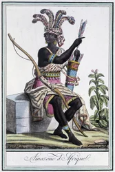 Amazone van Afrika - in "Encyclopedie van Reizen" door Grasset St Sauveur, ed. 1796