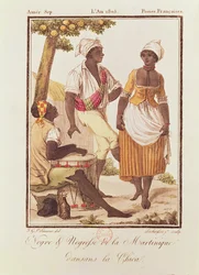 Zwarte man en vrouw uit Martinique die 