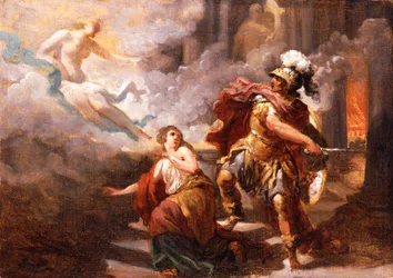 Helena door Venus gered van de toorn van Aeneas, 1779