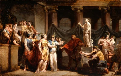 De Tempel van de Vrije Kunsten, met de Stad Bern en Minerva, 1779