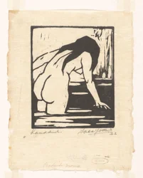 Badende vrouw (oorspronkelijke titel op het object)