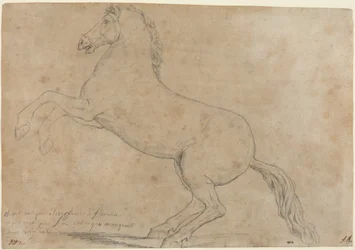 Een antiek beeld van een paard