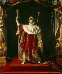 Keizer Napoleon I in zijn keizerlijke gewaden, 1805