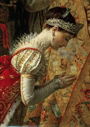 Keizerin Joséphine De Kroning van Napoleon (detail)