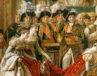 De kroning van Napoleon in de Notre-Dame ...