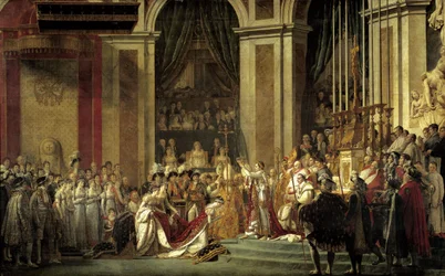 De wijding van keizer Napoleon I en de kroning van keizerin Joséphine in de Notre-Dame op 2 december