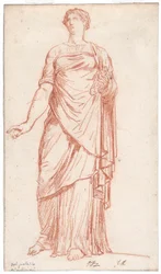 Standbeeld van Flora gezien vanaf de voorkant, in het Palazzo Giustiniani, Rome
