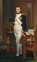De keizer Napoleon in zijn studeerkamer in de Tuilerieën, 1812