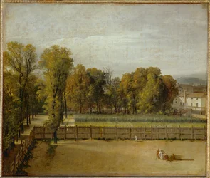Uitzicht op de Jardin du Luxembourg in Parijs ...