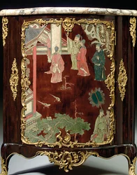 Paar Louis XV coromandel encoignures, midden 18e eeuw