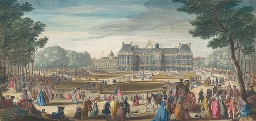 Het Palais du Luxembourg in Parijs, gezien vanuit de tuin