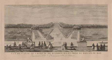 Het kasteel vanaf het kanaal in Rambouillet