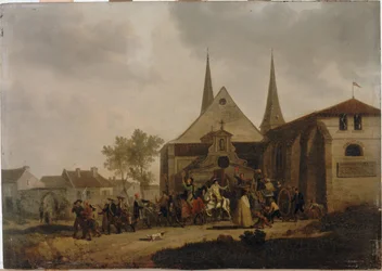 Plundering van een kerk tijdens de Revolutie, circa 1793
