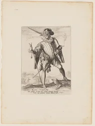 Soldaat met Arquebus, uit Officieren en soldaten van de lijfwacht van keizer Rudolph II