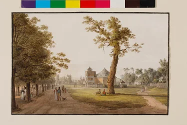 Panorama op de hoofdlaan in de Weense Prater