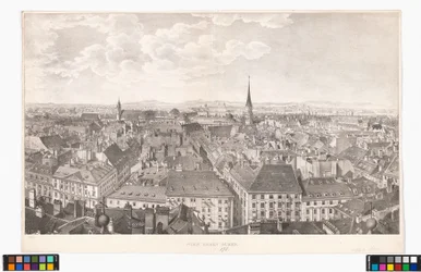 Panorama van Wenen naar het zuiden, vanaf de Sint-Pieterskerk
