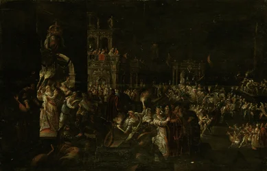 Een carnavalsnacht op een barokke piazza