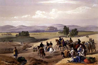 De Benadering van het Fort van Kwettah, uit 