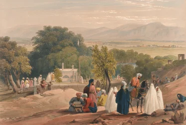 Het graf van keizer Baber, c.1840