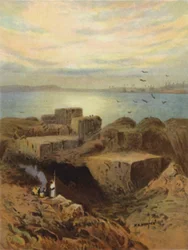 Ruïnes van Babylon en hangende tuinen
