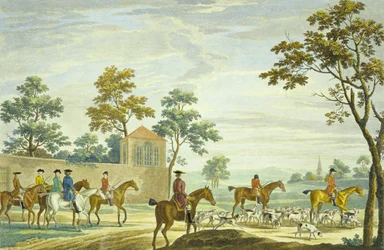 Uitgaan in de ochtend (gegraveerd door P.C. Canot)