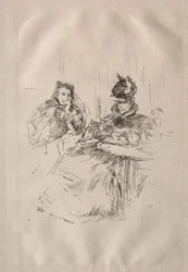 Middagthee, Mevr. Phillips en Mevr. Charles Whibley