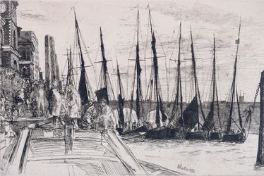 Boten langs Billingsgate, Londen