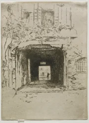 Deur en wijnstok, 1886