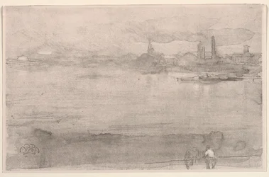 Vroege ochtend: De Theems bij Battersea, Londen, 1878