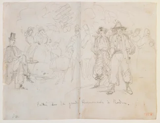 Entree op de Grote Promenade in Baden, 1858