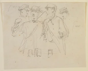 Groep van vier mannen, 1858