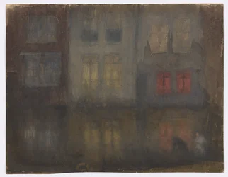 Nocturne: Zwart en Rood–Achterkanaal, Holland