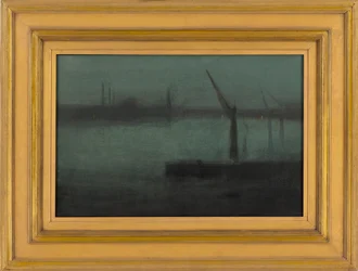 Nocturne: Blauw en Zilver--Battersea Reach, 1870-1875