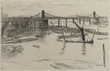 Oude Hungerford Bridge, 1861