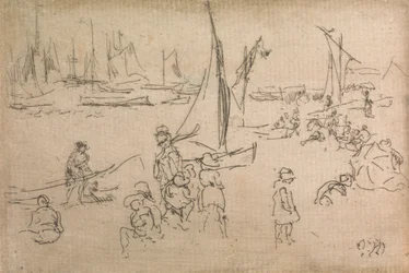 Portsmouth Kinderen, uit een set van twaalf etsen getiteld De Marine Review, 1887