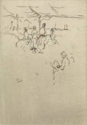 Ryde Pier, uit een set van twaalf etsen getiteld De Marine Review, 1887