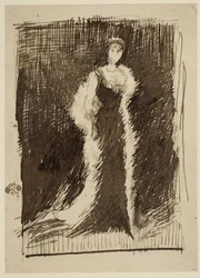Studie voor Compositie in zwart: Lady Meux, 1881