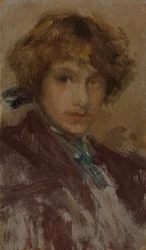 Studie van een Meisjeshoofd en Schouders, 1896-97
