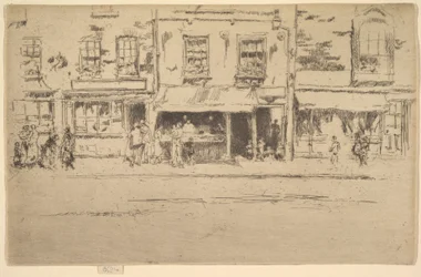 De viswinkel, drukke viswinkel in Chelsea