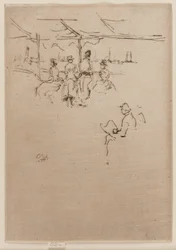 De aanlegsteiger, koeien, 1887