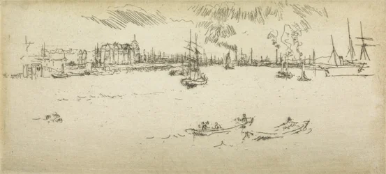 Tilbury, uit een set van twaalf etsen getiteld The Naval Review, 1887