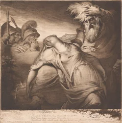 Koning Lear en Cordelia