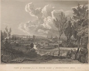 Uitzicht op Oxford vanaf de zuidkant van Heddington Hill
