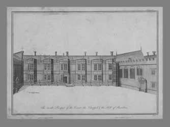 Het binnenaanzicht van het Hof, de Kapel en de Hal van Beaulieu, 1786