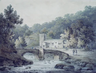 Kerk en brug, Hubberholme, Yorkshire