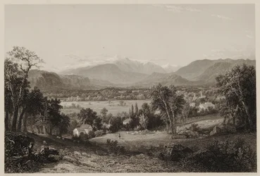 Mount Washington vanuit de vallei van Conway, naar John F. Kensett, gegraveerd door James Smillie, gedrukt door J. Dalton