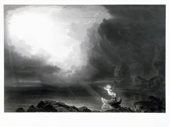 De Reis van het Leven — Ouderdom, ca. 1855 (gravure)