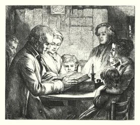 Scène in een Schots Huisje